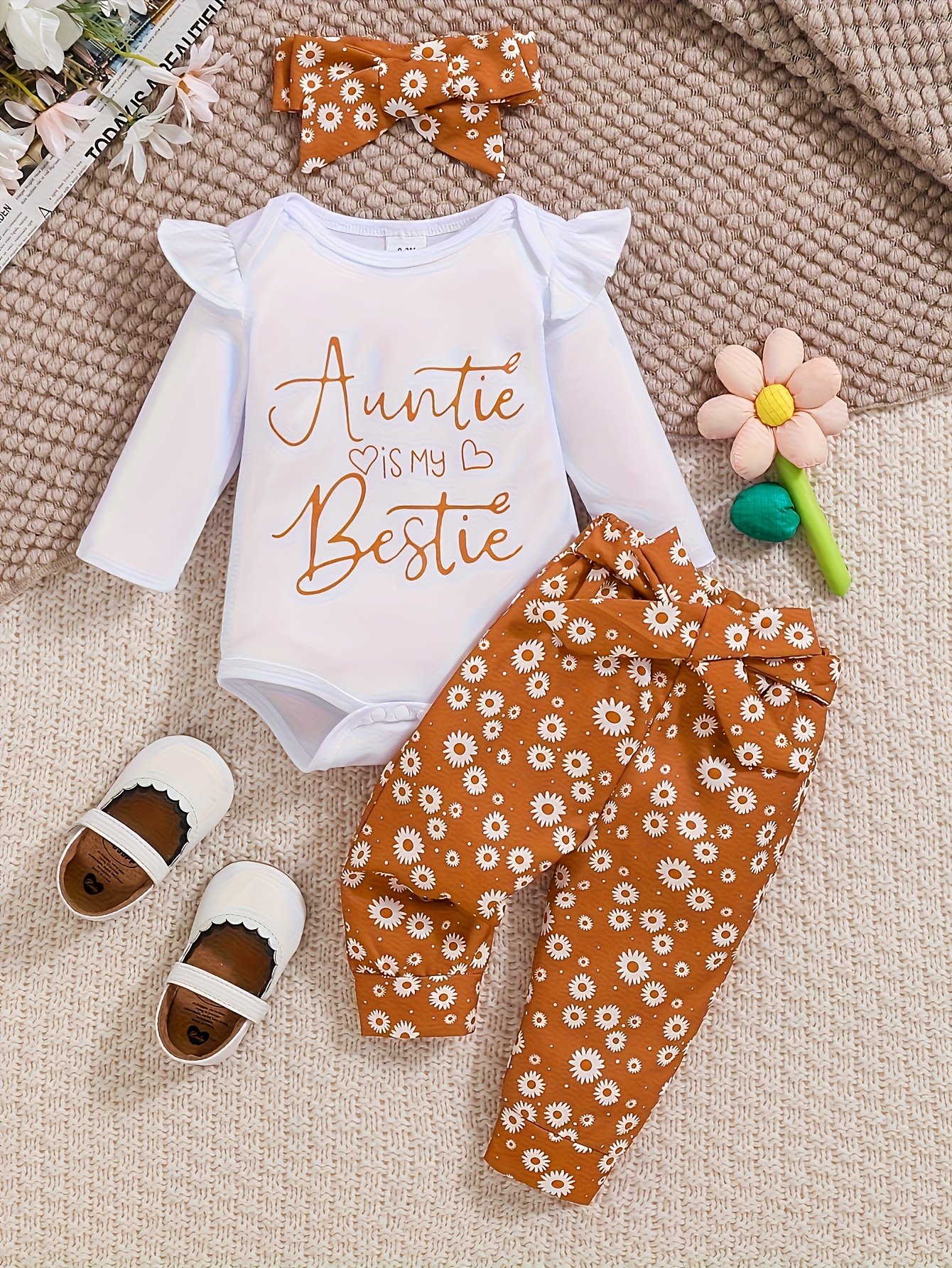schattige pasgeboren baby meisje outfit set tantes beste - Temu Netherlands, image size:800x1066