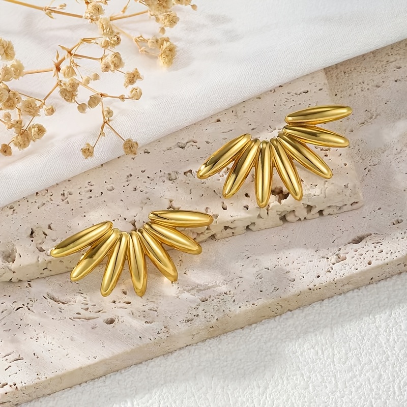 TEMU 2 pièces Boucles d'oreilles pour femme à motif floral, et tendance, adaptées à toutes les occasions