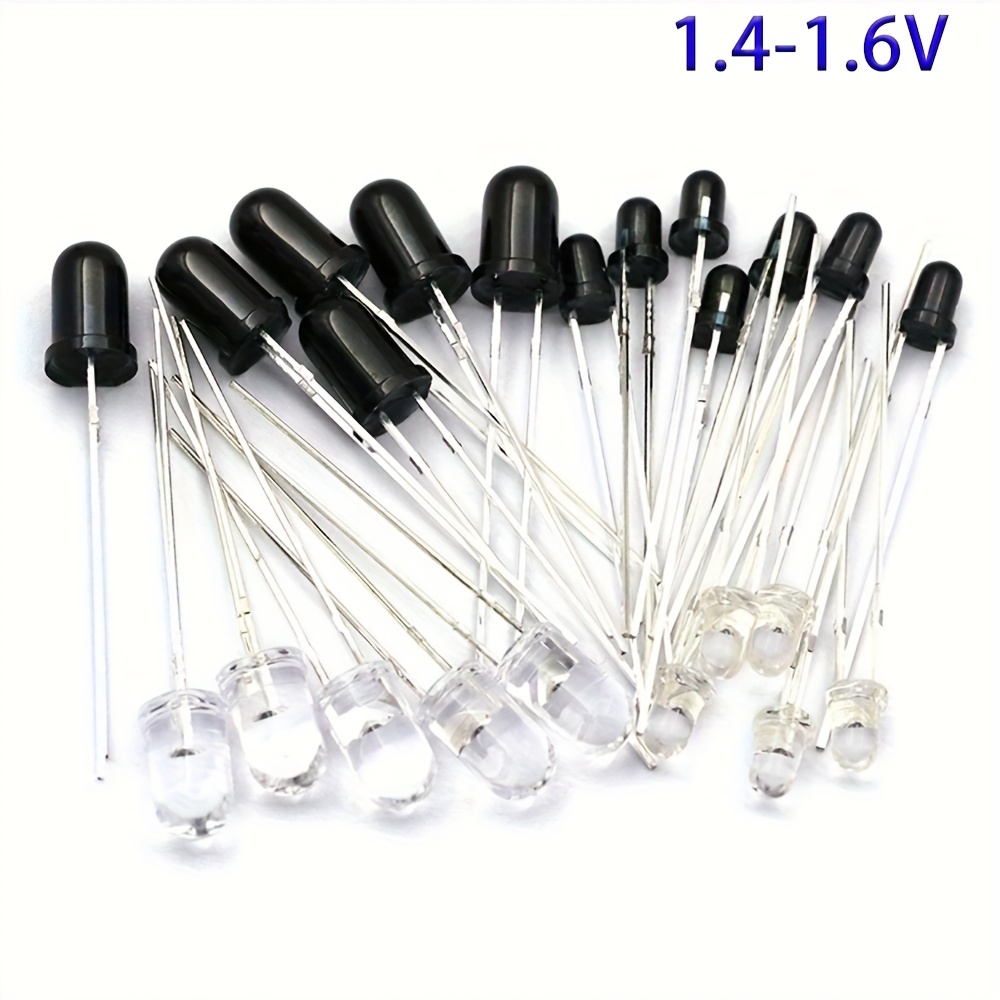 

3mm 5mm Infrared Tube + Infrared Receiver Tube Infrared Pair F3 F5 Round Head Led Type (10 Pairs)