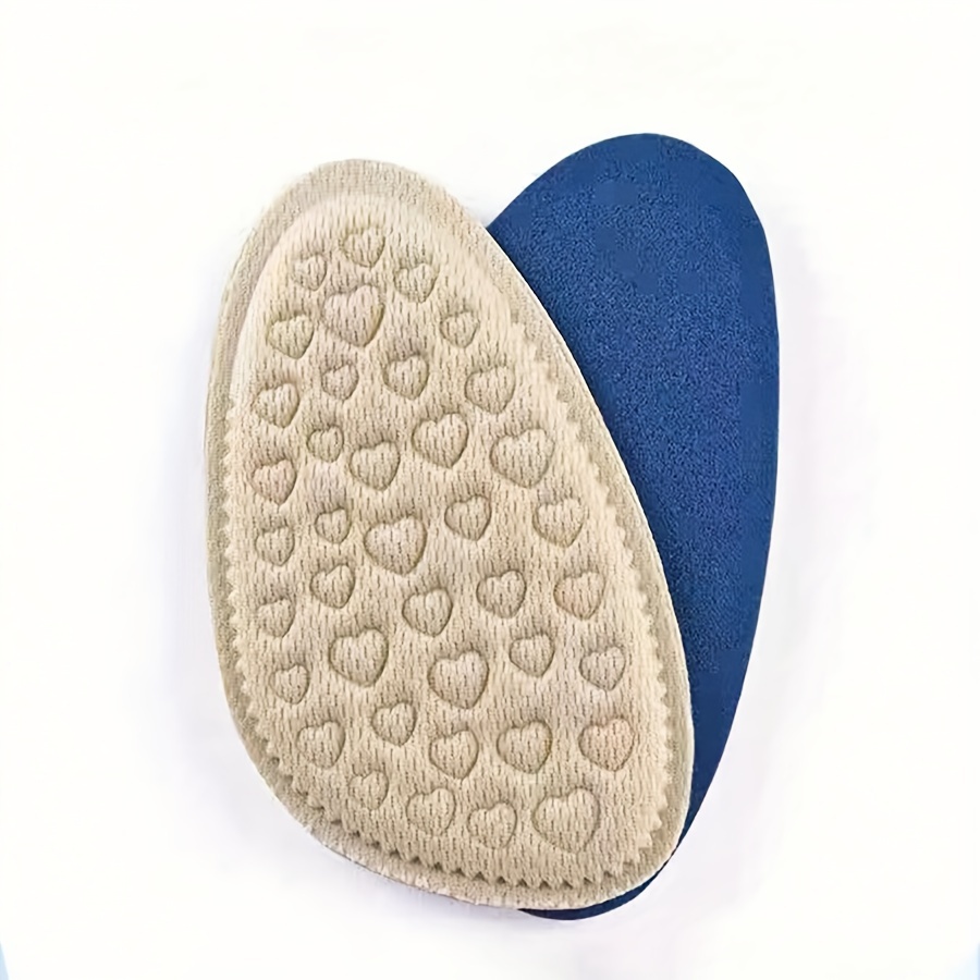 One Pair of Soft Round Head Relief Shoe Pads with Peach Heart Cushion, Anti-Slip for High Heels and Casual Shoes