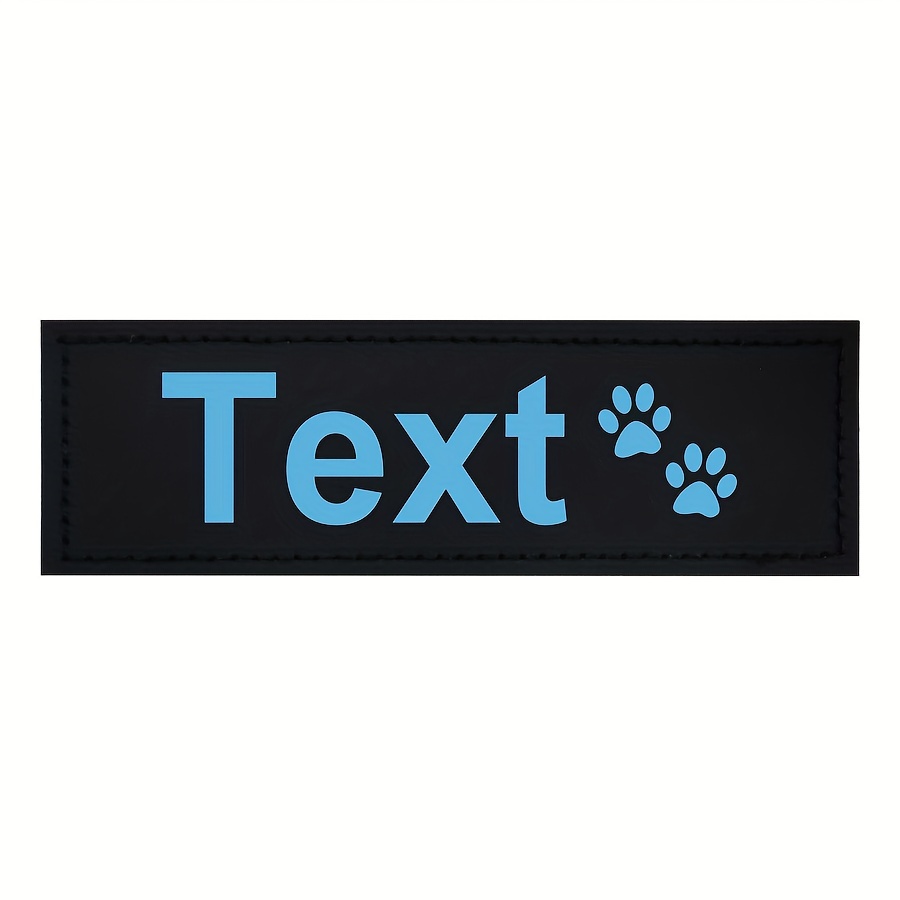 TEMU Customizable 2-pack Polyester Dog Harness Patches With Personalized & Information Icons - Hand Washable, Durable Attachments For Dog Harnesses &