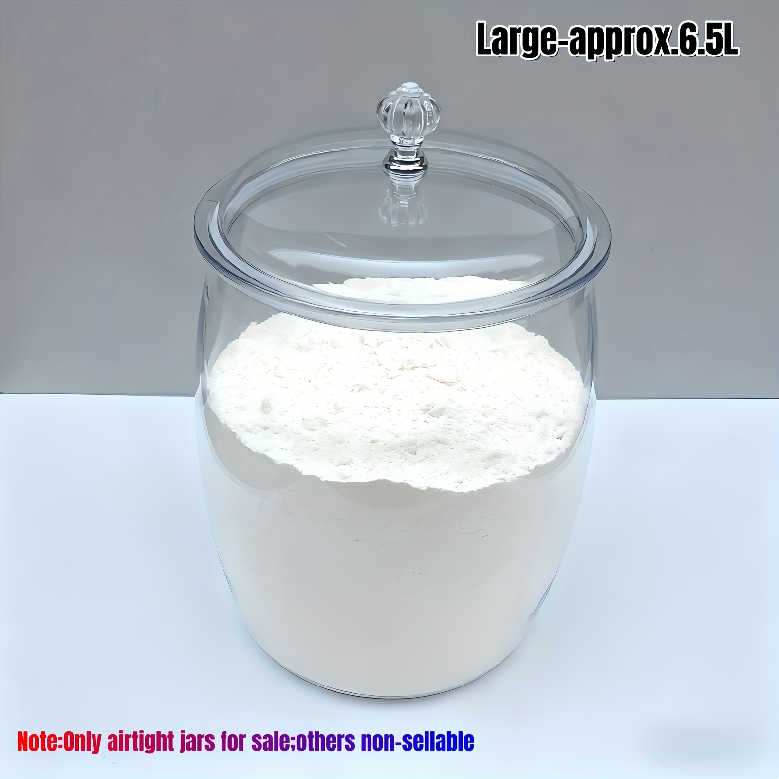 Image of Food Storage Jars, Rice Storage Containers, Flour Containers, Grain Dispensers, Dog Food Storage For Kitchen Grains, Or Pet Food Sealed Moisture Resistant Organizer!