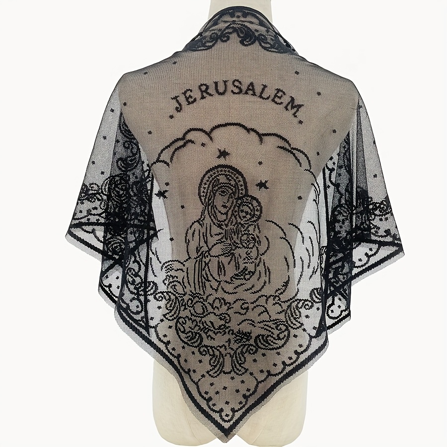 E-shop 1/2 Stück Dreieck Bandana Spitze Gesticktes Kopftuch Damenmode Ethnischer Stil Kopftuch Dünnes Tuch Schal Geschenk