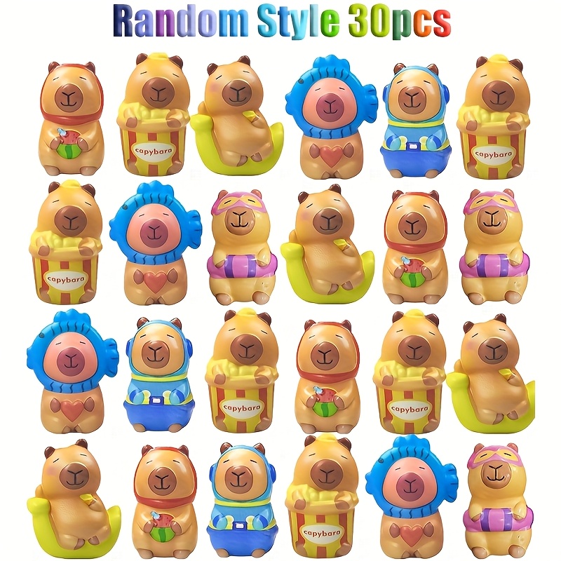   30pcs party favor packs mini capybara   toys slow rising squishies treasure box birthday gifts pinata stuffers carnival   stuffer halloween christmas