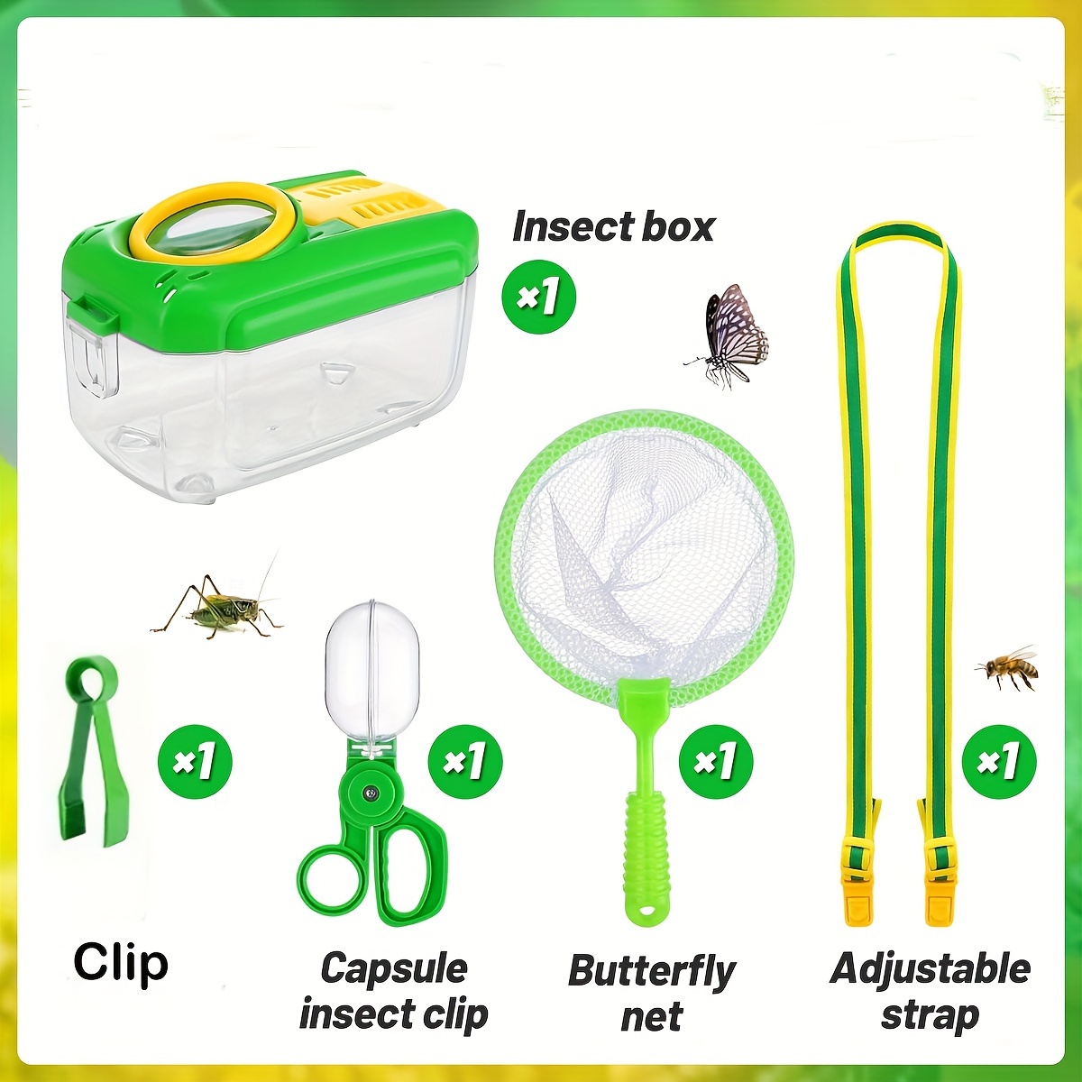 Kids' Bug Explorer Kit With Magnifying Glass, Tweezers & Learning Guide