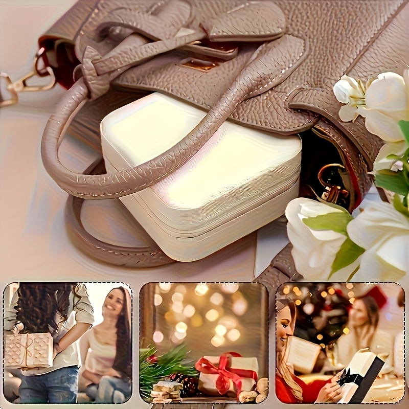 12pcs   leather jewelry storage box portable earring organizer   travel and daily use   ideal bridesmaids gift set suitable for valentines day and new year jewelry boxes Product details 2