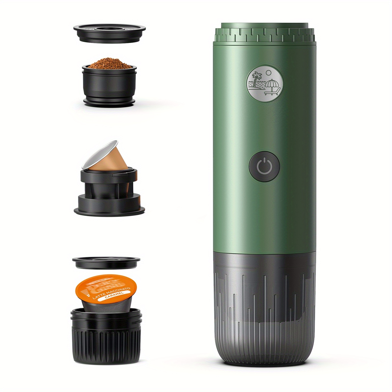 TEMU Portable Esprosso Coffee Machine Compatible With Nes*/dg/, 17 Bar With Heating For Car, Hiking, Office Mini Coffee Maker