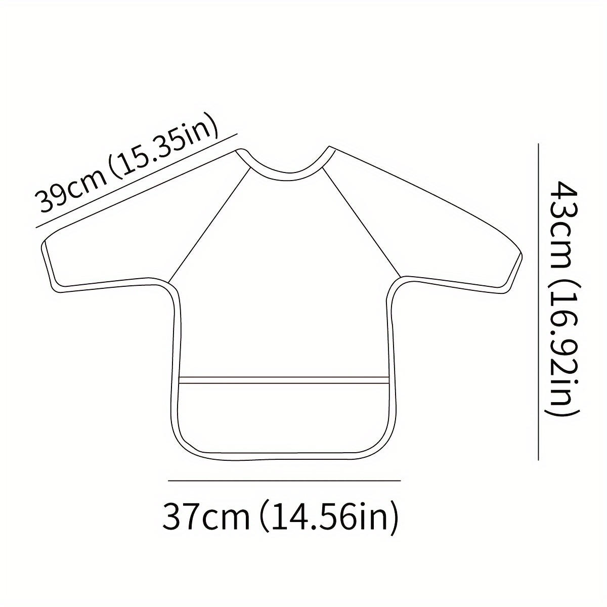 1pc Long Sleeve Feeding Bibs for 0-3 Years Old - Washable Polyester Burp Cloth with Vibrant Orange & White Pattern, Easy Hook & Loop Closure, Perfect for Messy Meals, Mess-Free Eating | Playful Design | Durable Fabric, Bibs for Little Ones