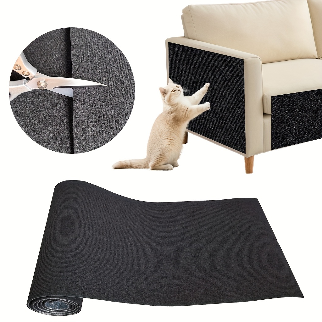 TEMU Cat Scratchers For Indoor Cats Cat Scratching Mat Self Adhesive Scratch Resistant Felt Mat For Walls And Furniture Polyester Material - Multi