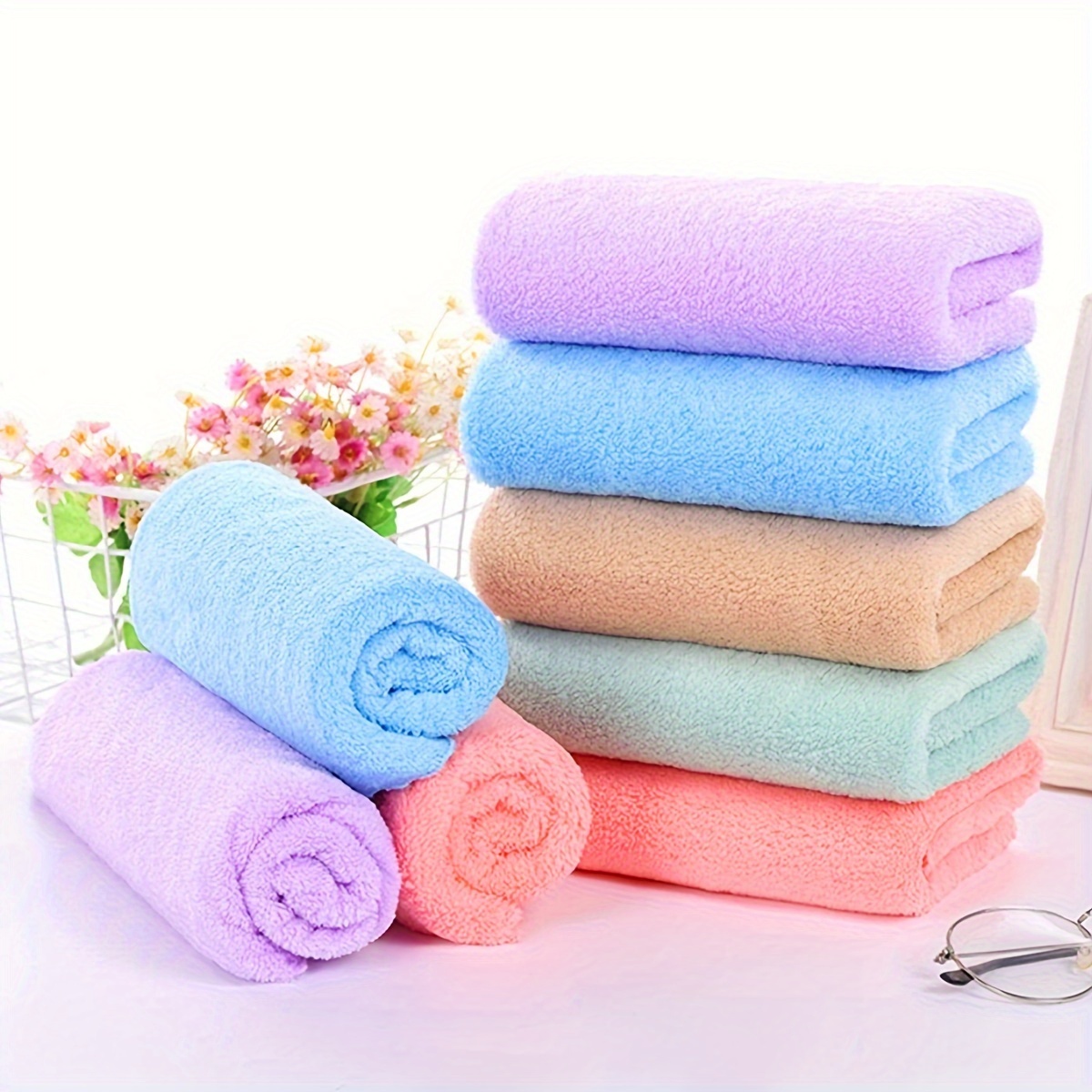 

1pc Hand Towels Quick Dry Absorbent For Bathroom Spa Shower Soft Thick Toallas De Baño Grandes Women Birthday Gift Ideas Mother Day Grandma Nana Wife Sister Her