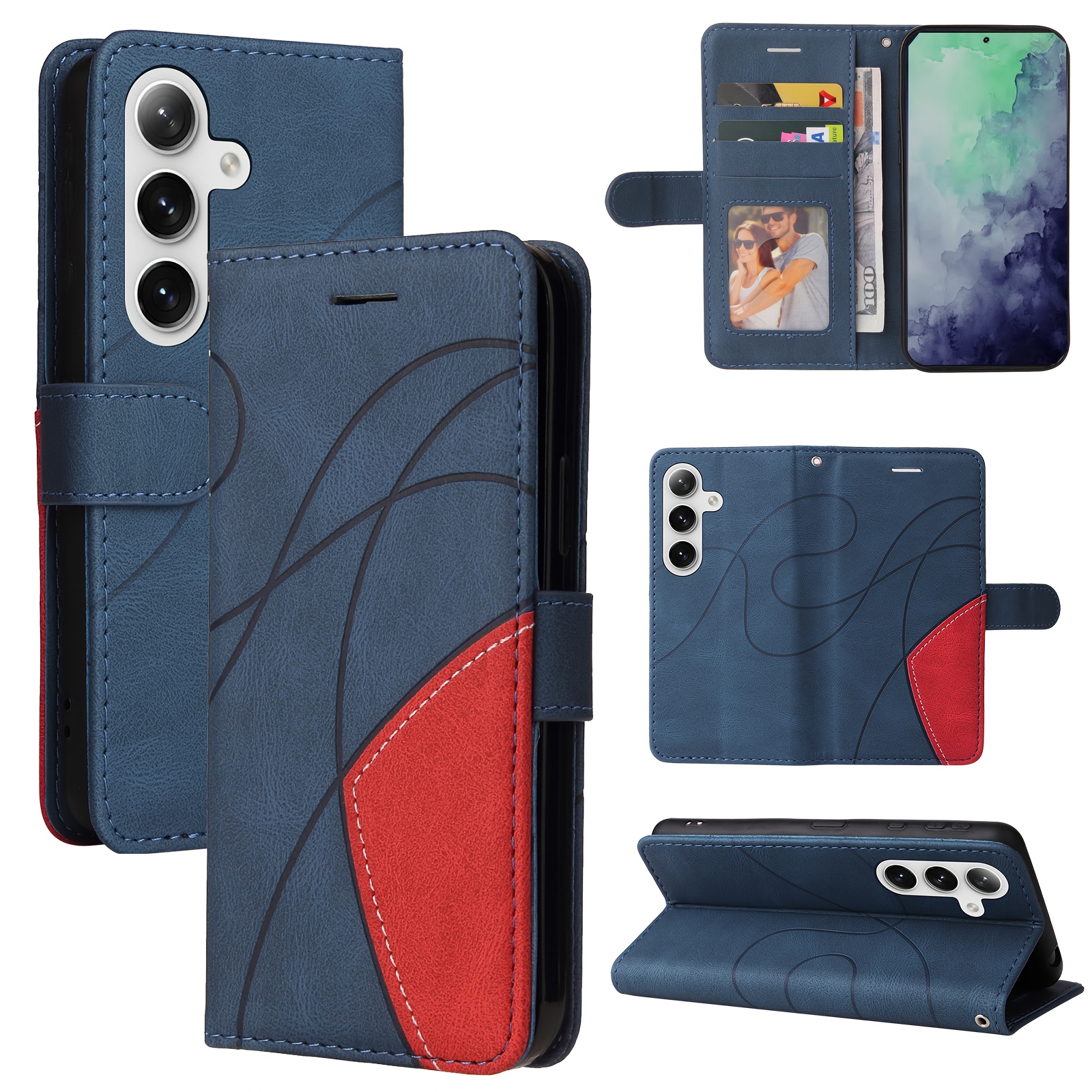 TEMU Coque de téléphone - coque de téléphone de luxe avec une couverture à magnétique professionnelle et des emplacements pour cartes, dotée d'un