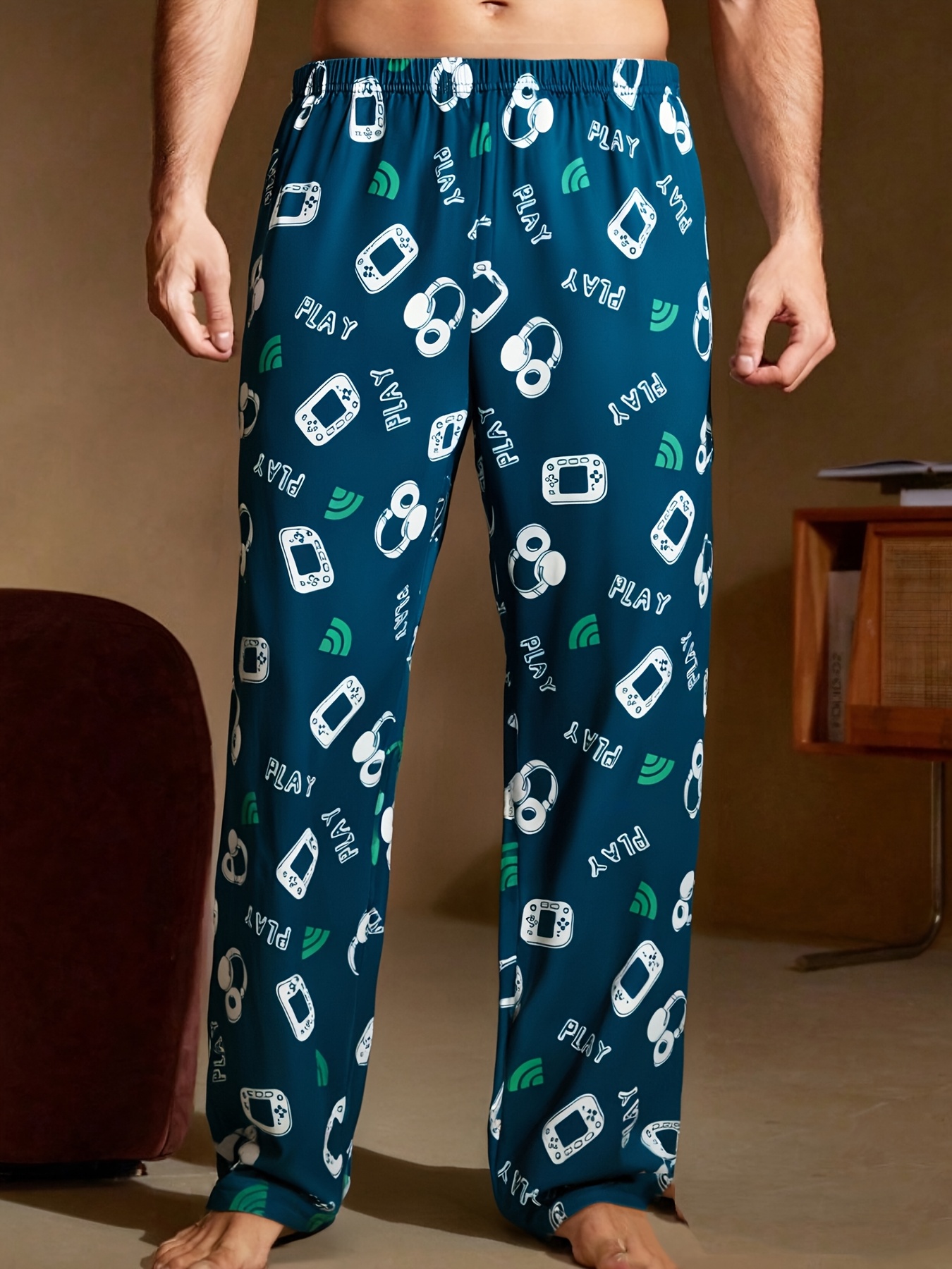 men's gaming-themed pajama pants – soft, lightweight lounge