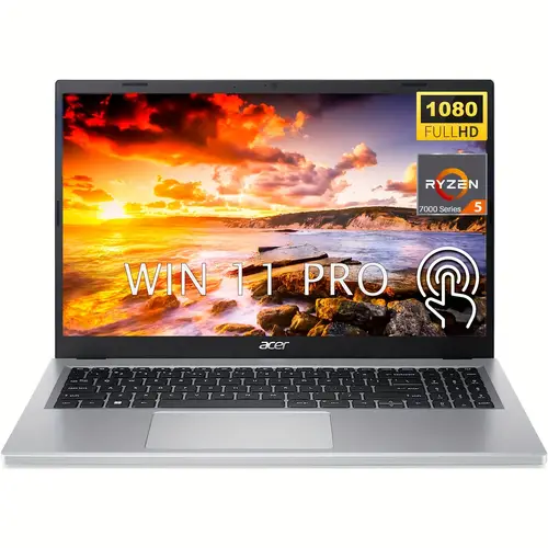 ace r newest 3 touchscreen laptop 15 6 fhd display pro 5 7520u 16gb ddr5 1tb ssd wi fi 6 hdtv business student laptop silvery