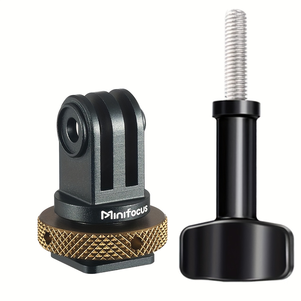 Image of Hot Shoe Mount Adapter With 1/4 Screw Tripod Screw To Dslr Flash Adapter Aluminium For 11/10/max/9/8/7/6/5/4/3+/3, Hero 2018// Action Camera Accessories