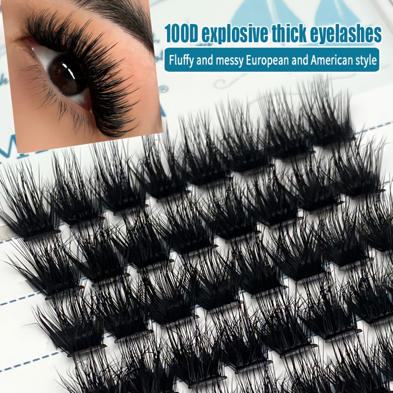 Image of Of 96 Individual Use, Grafting Fake Eyelashes, Stage Makeup, Thick And Dense Fake Eyelashes, Trilogy Of Fluffy And Messy Eyelashes