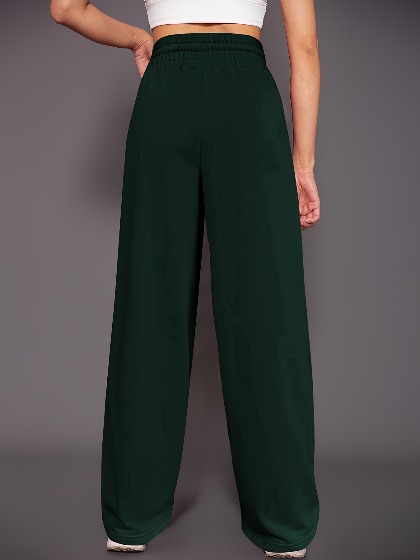 Wide-Leg Drawstring Pants