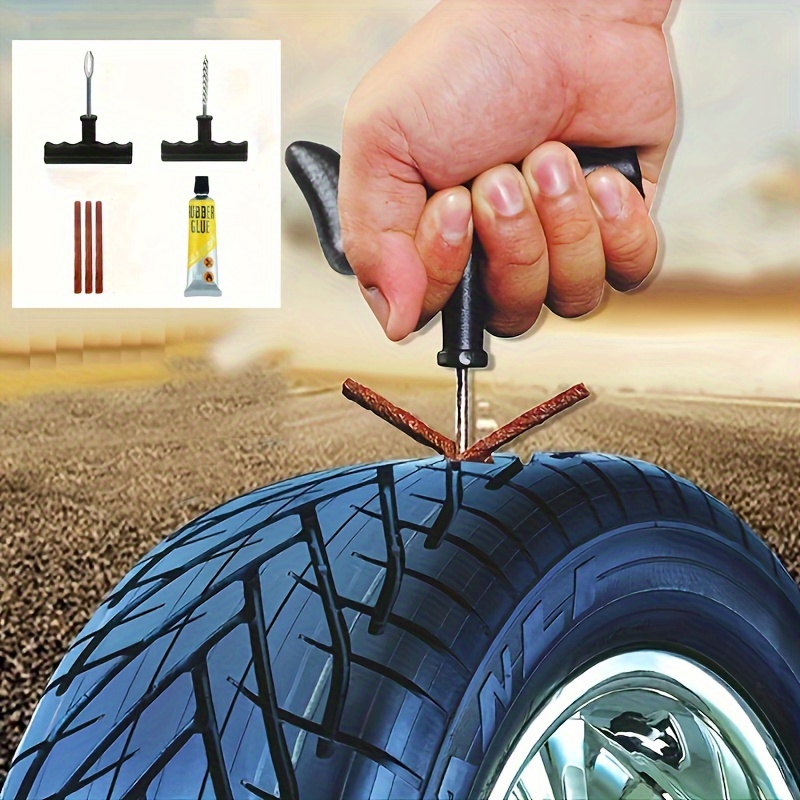 

1 Set New Tire Repair Tool, Car Essentials, Automotive Motorcycle Vacuum Tire Emergency Repair Tool, Tire Repair Tape