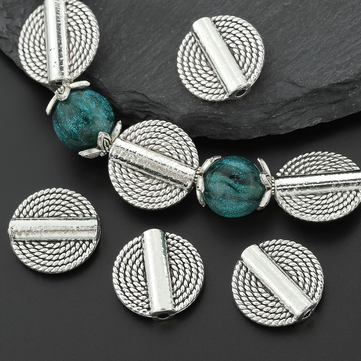 20pcs Vintage Alloy Cloud-Shaped Spacer Beads for DIY Projects