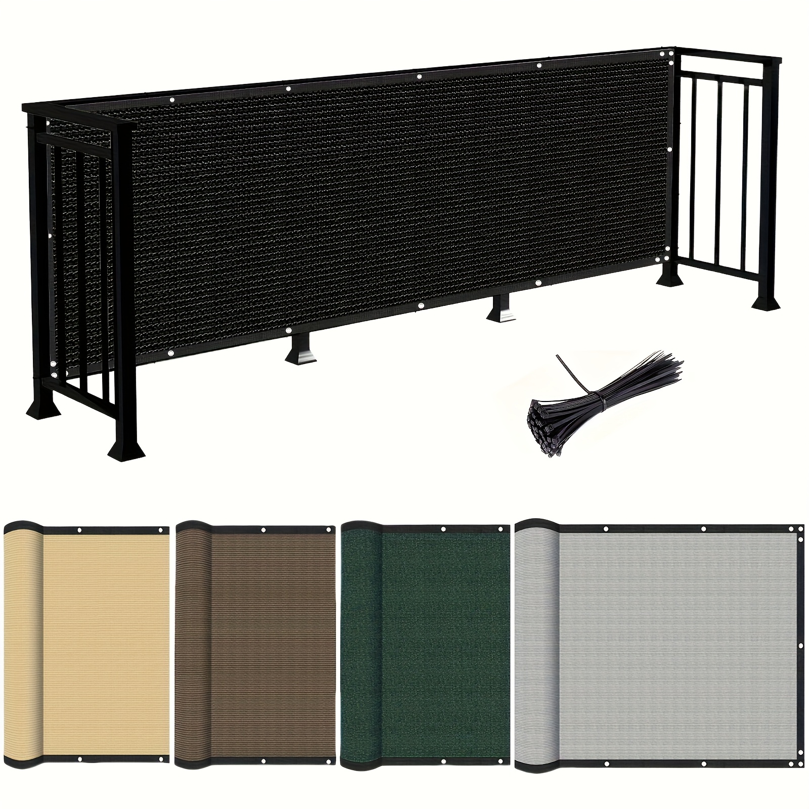 vandham hdpe copertura   privacy per balcone - barriera resistente   agenti atmosferici e ai   uv, adatta per ringhiere di appartamenti/portico/ /ponte/piscina (con   di    )
