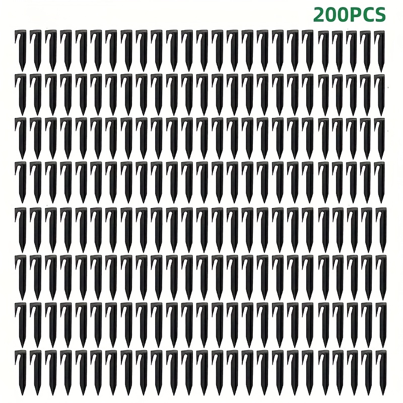 TEMU 30/50/200pcs Of Garden Lawn Mower Ground Pegs - Outdoor Camping Tent Stakes, Lawn Mower Markers, High-quality Plastic, 8.51 Cm In Length, Quick