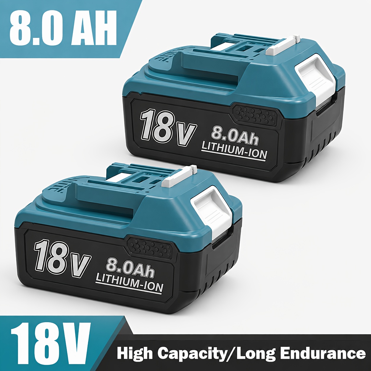 4/2/1 Pack 8.0ah High Capacity 18v Replacement For Makita Battery, Compatible With Bl1860b, Bl1850b, Bl1840b, Bl1830b, Bl1815b Provides Long- For Home/workshop Tools