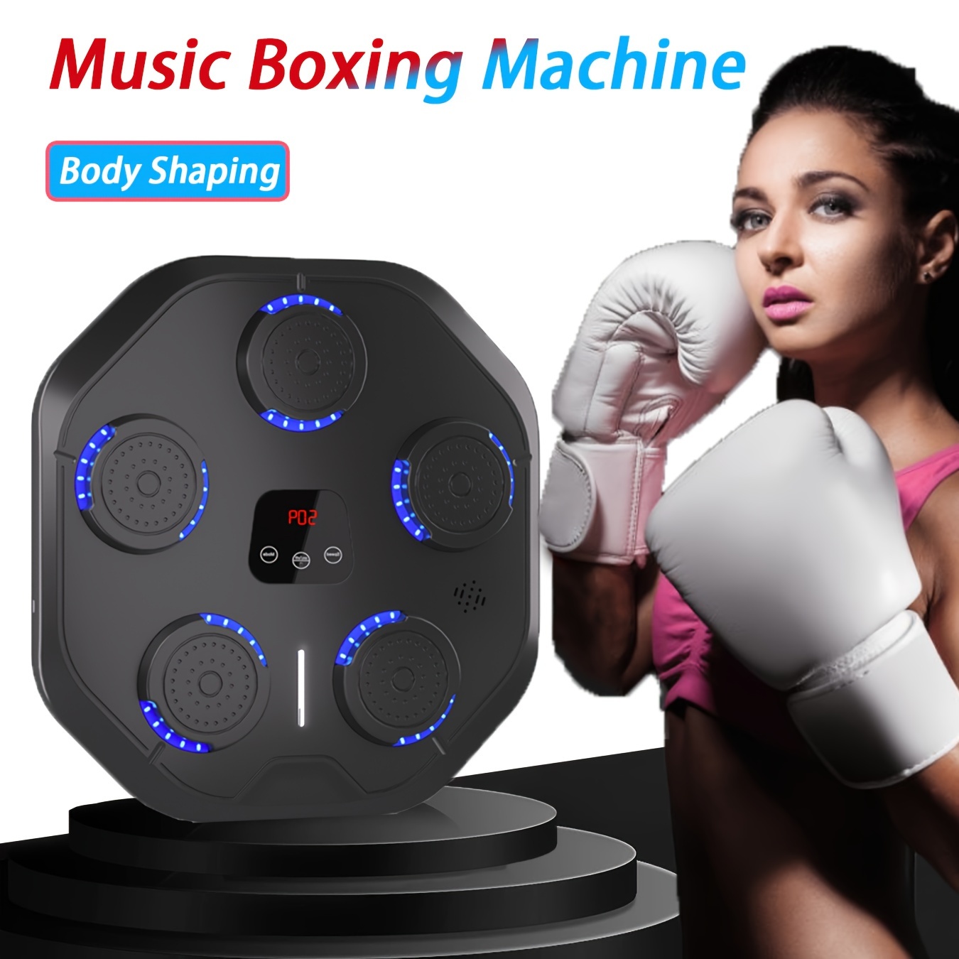 Máquina de boxeo de música electrónica inteligente, juego de máquina de  boxeo montado en la pared, objetivo de boxeo inteligente, saco de boxeo de