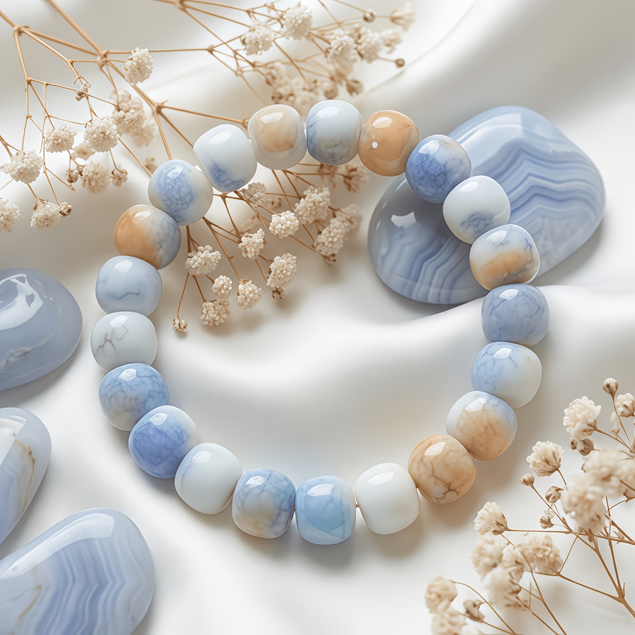 New Women's Cylindrical Glass Imitation Stone Bracelet, Gradient Bead Bracelet, Niche Design Handmade Jewelry, Light Luxury Versatile Stackable Women's Accessory, Suitable For Daily And Dates