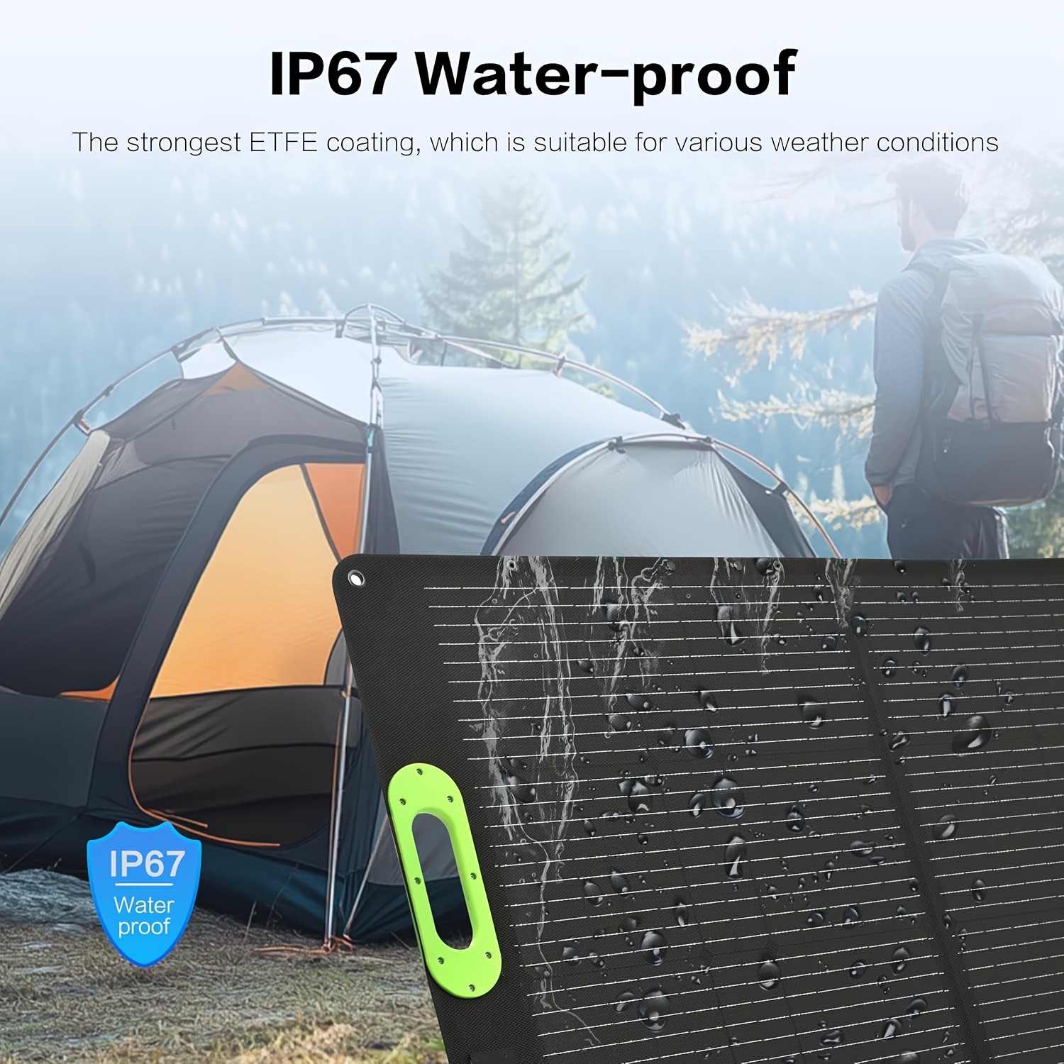 120w high-  foldable solar panel with fast charging & high conversion rate, portable power station for camping, hiking, emergency backup - lightweight & stable with  , usb/ /ac outlets, compatible with smartphones, laptops, tablets, tvs, lights, refrigerators, portable solar panels for camping, solar panel with built in battery,  , portable power station with solar panel, camping solar panel Product details 3