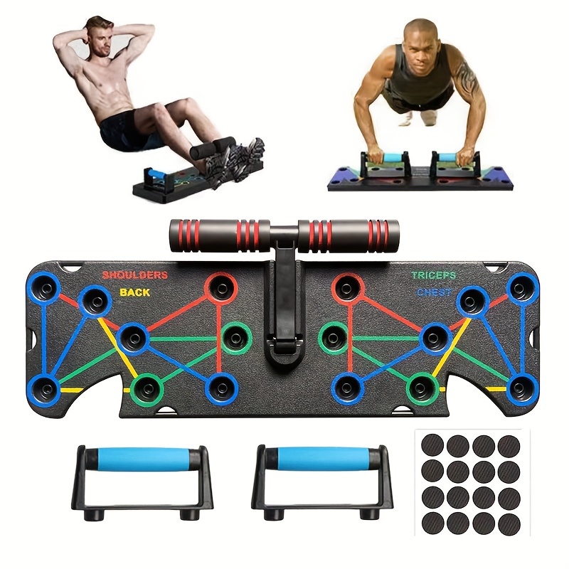 1pc Multifunctional Push Up Training Board, With Tension Ropes, Handles, Ankle Straps, And More Accessories, Suitable For Chest Muscle Exercise, Abdominal Core Strength Training