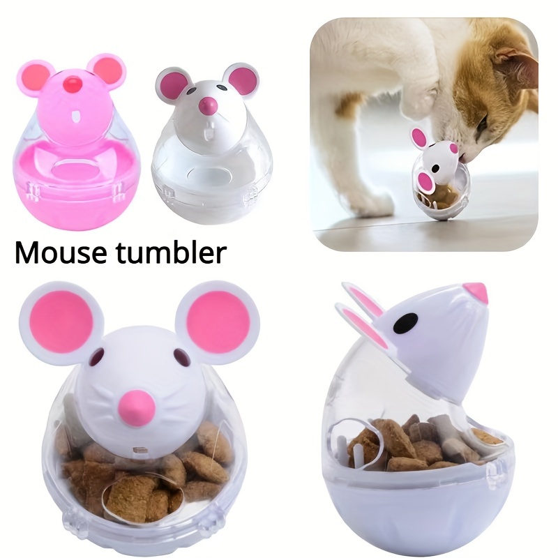 

Interactive Mouse Toy For Cats - Treat Dispenser And Feeder For Pets, No Batteries Needed