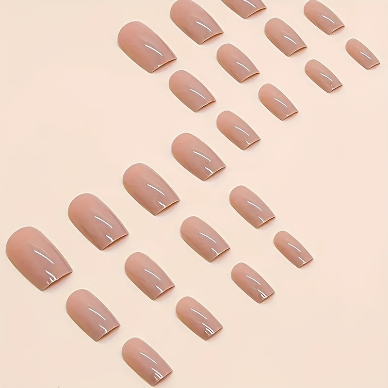 24pcs Light Pink Square Short Nails - Nail Press-on Full Coverage Press-on Nails - Fashionable Women And ' Summer Nails - Perfect For Daily Party Celebrations And Valentine's Day Fashion