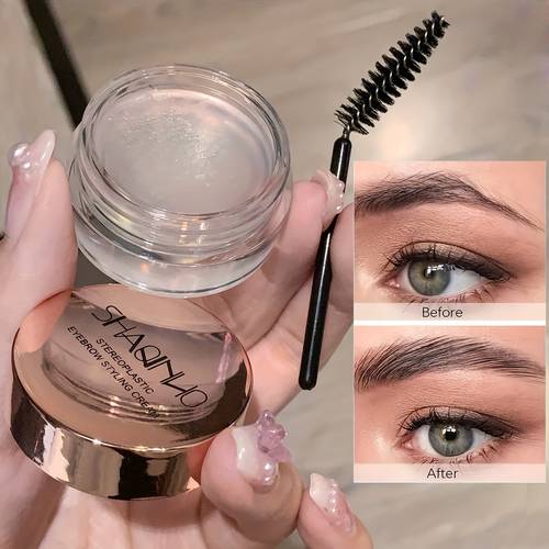 wild brow gel 3d eyebrow styling gel long lasting waterproof and sweat proof eyebrow makeup shaping soap 3d shaping brow gel transparent gel uncolored fresh brow wax fixing brow makeup effect holiday gift
