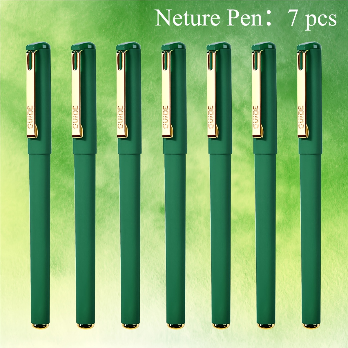 TEMU Wqn 7pcs 0.7mm Pen, Green Ink Writing Stability, Uniform Ink Output, Home Office Marking Pen, Large Capacity Pen And Ink, Back To