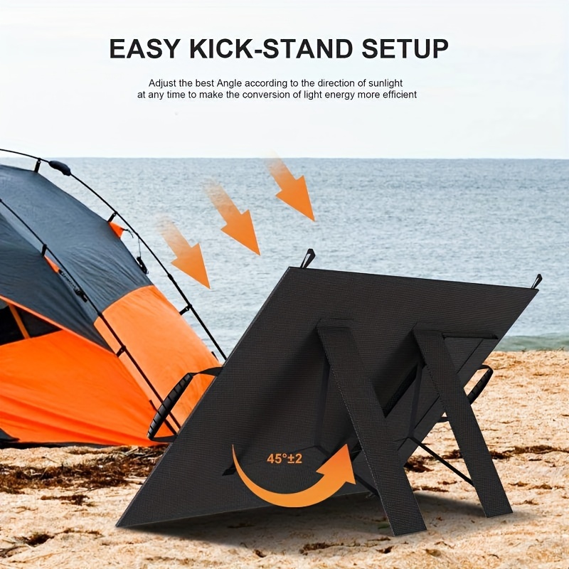 100w portable solar panel etfe foldable solar charger 25 high conversion   with usb interface   interface suitable for camping outdoor temporary charging Product details 1