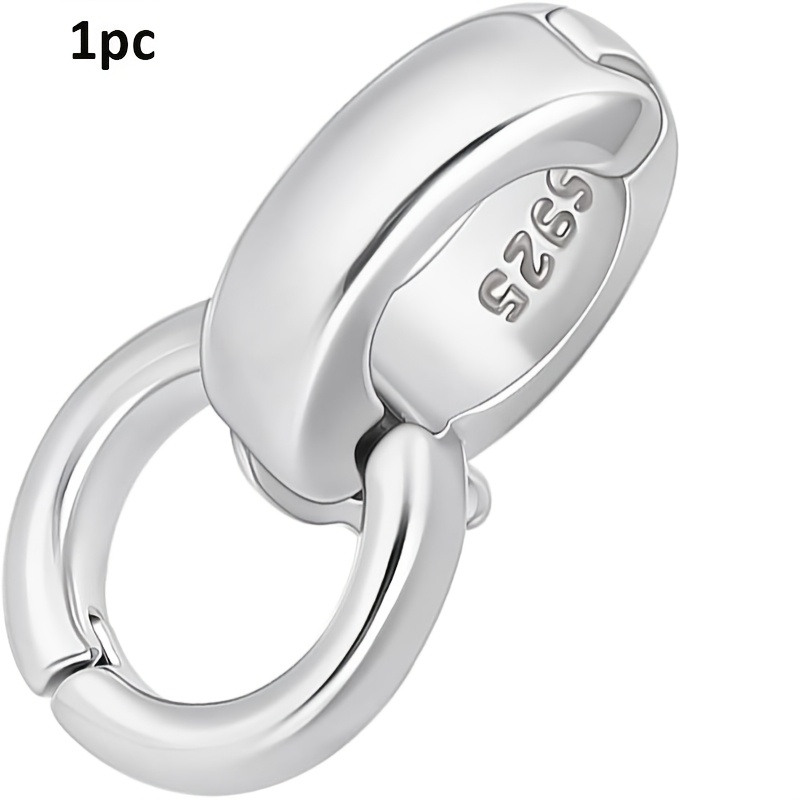 TEMU A Small Connector For Necklaces, This Double-hole Pendant Clasp Of 925 Sterling Silver, Perfect For Jewelry Projects