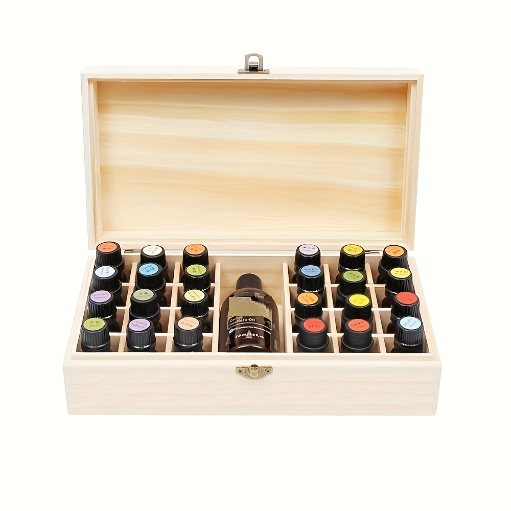 

25- Detachable Wooden Oil Organizer - Portable Display Case , Hypoallergenic For & , No Required