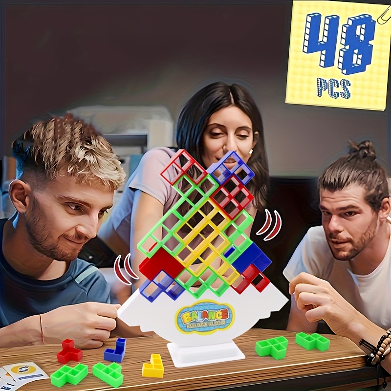 Balance Building Block Game Swing Stack Toy Puzzle Desktop Block Interactive Toy