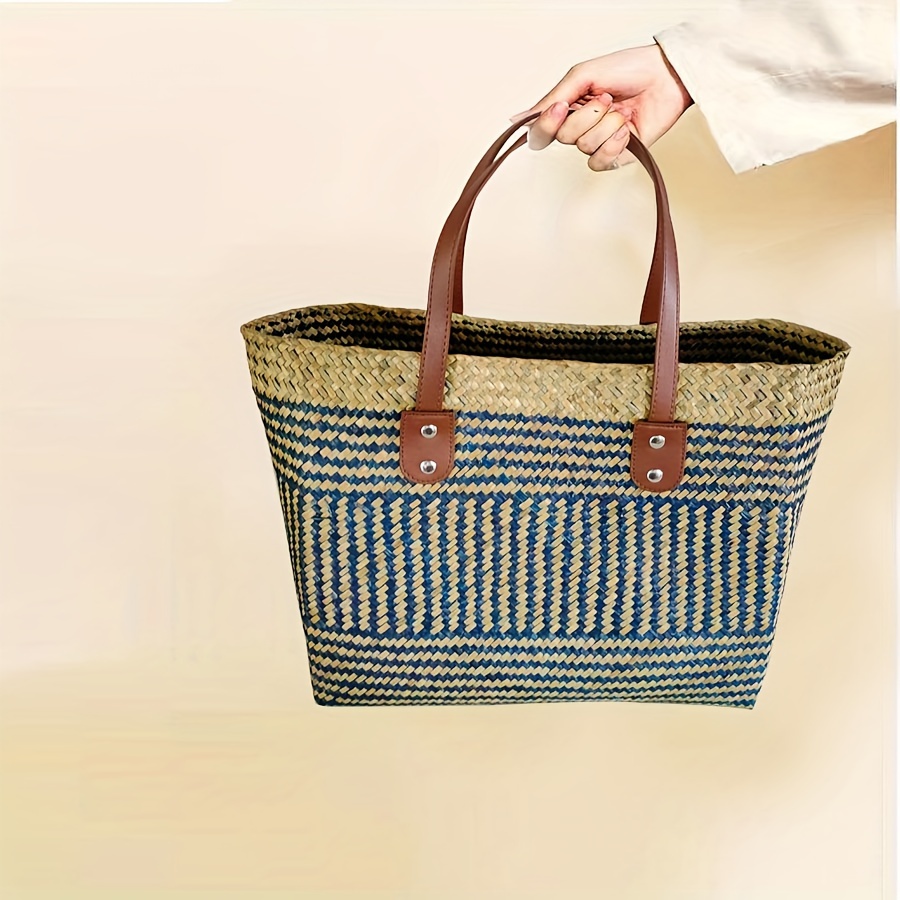 

Tote Bag - Striped, - Shoulder & Crossbody Bag For Shopping, Picnics &