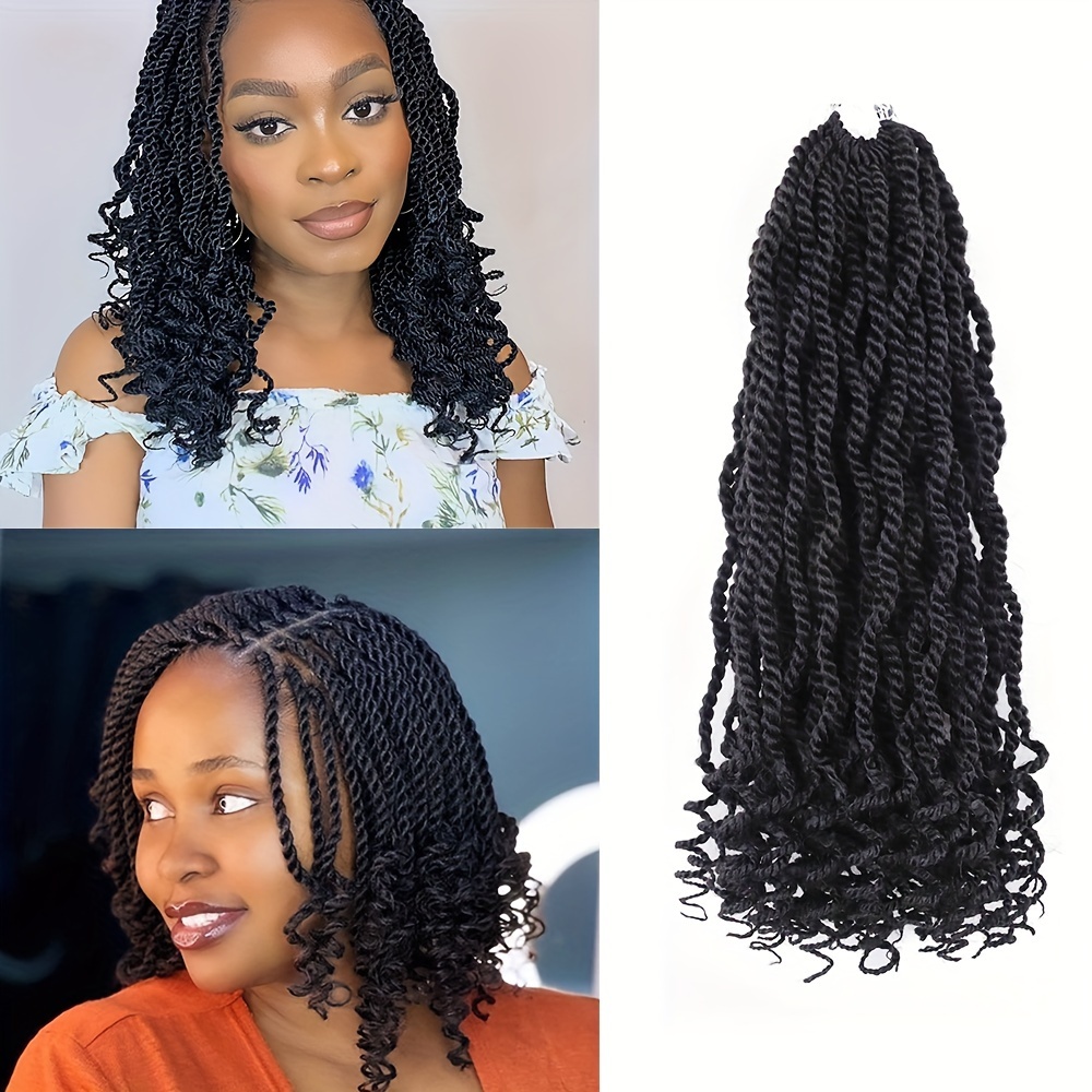 8 Packs Deep Wave Crochet Hair Curly 18 Inch Pre-feathered Waves Curly  Braiding Hair Extensions Ocean Wave Crochet Hair for Bohemian Boho Box  Braids