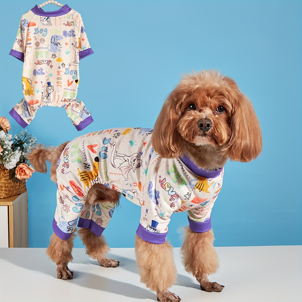 Cat Paw Balm Pieces Dog Pajamas Puppy Soft Pets Clothes Dog - Main Image