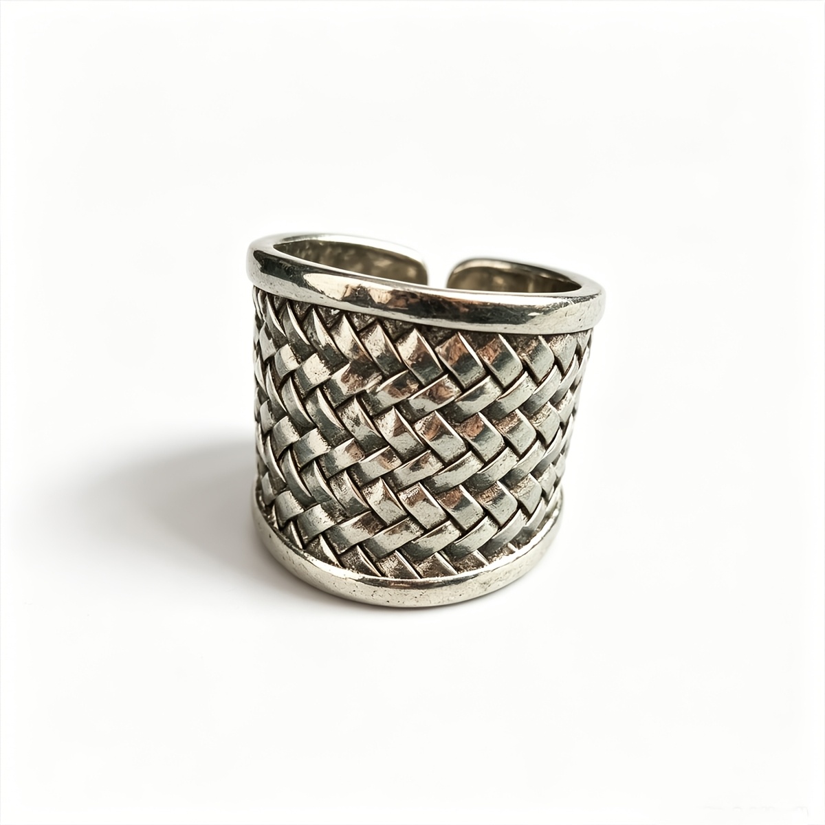 TEMU Woven Texture Scarf , Retro Ethnic Style Unisex Scarf Ring 2-in-1 Adjustable Couple Band