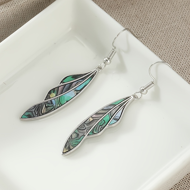 TEMU 1 Paire de Boucles d'Oreilles Bohèmes Rétro pour Femme, pour et les Vacances, Crochets Plaqués K Nickel, Bijou Élégant Vintage pour Oreilles