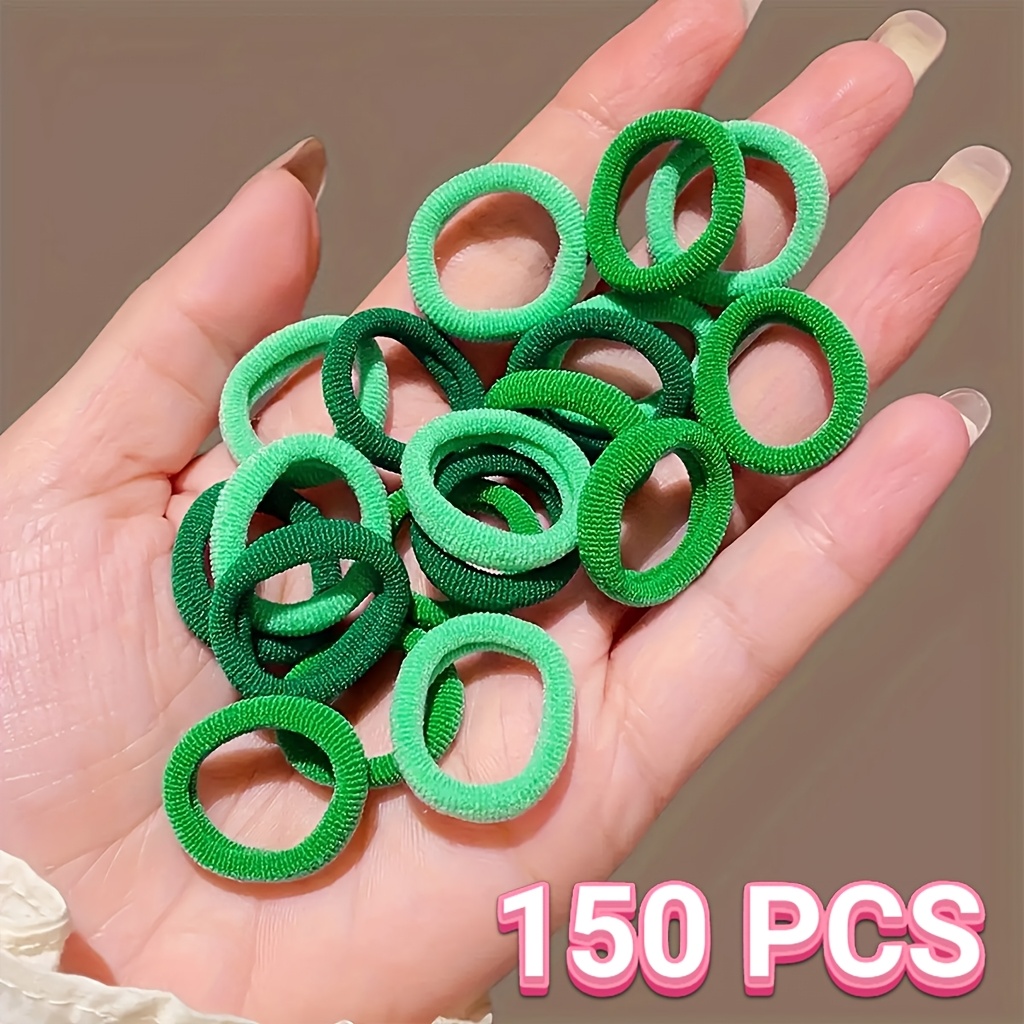 TEMU 150 pièces Lot d'Élastiques à Cheveux et Élastiques de Couleur Unie, Combo Polyvalent de Barrettes, Serre-têtes et Pinces à Cheveux, Élastiques