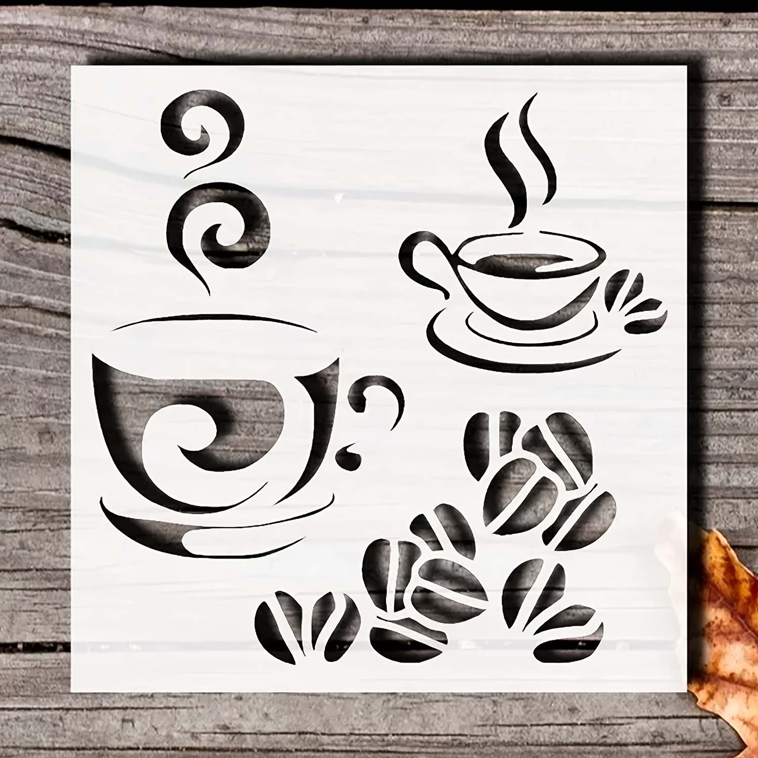 

Reusable Coffee Cup Stencil 11.8" X 11.8" - Painting, Drawing & Crafts On Walls, Furniture, Wood & Canvas