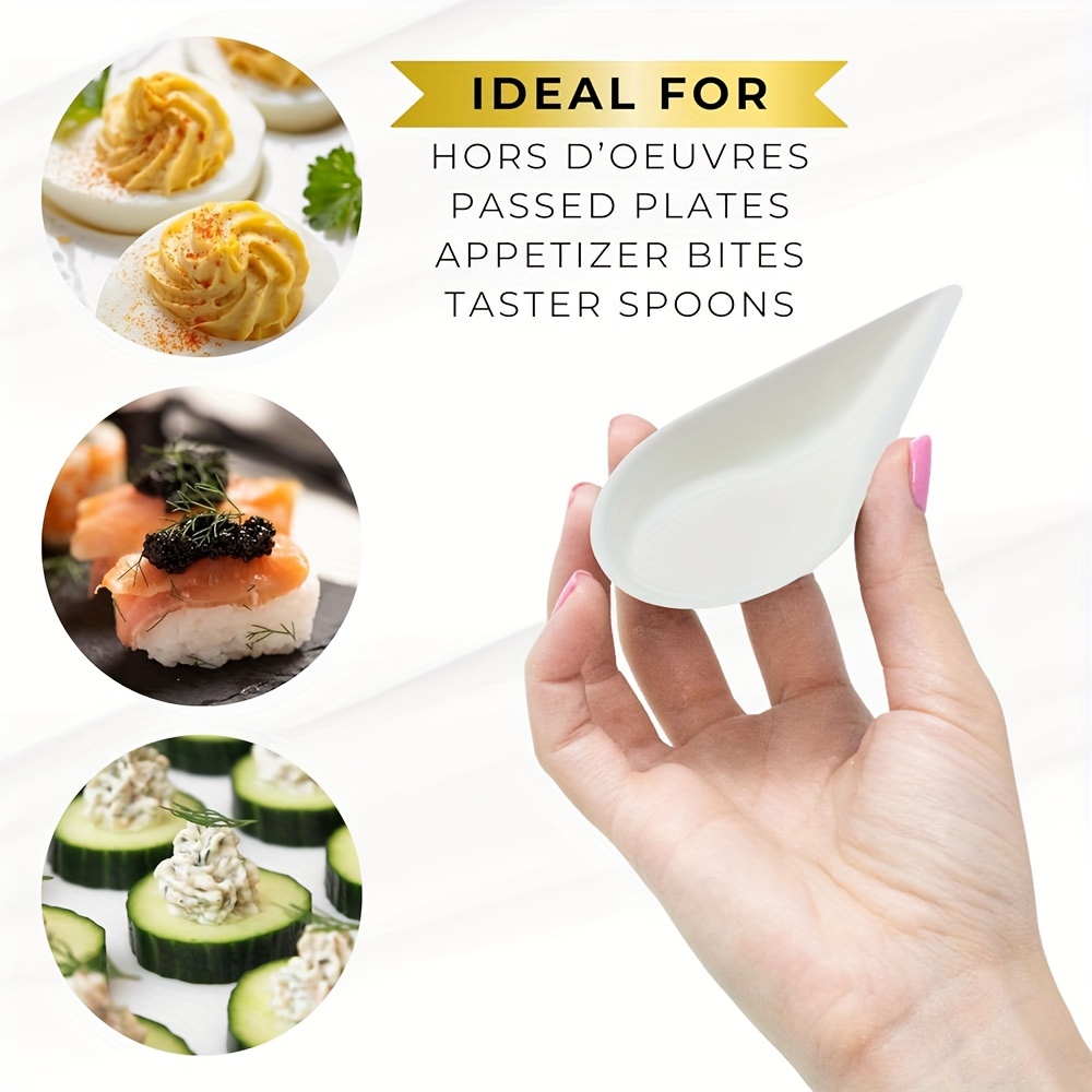 

50pcs Disposable Appetizer , Party Tasting Plates, Sample Sauce Plates, Dessert Small Bowls, Suitable For Weddings, Birthdays, Christmas, Halloween And Party Decoration Tableware