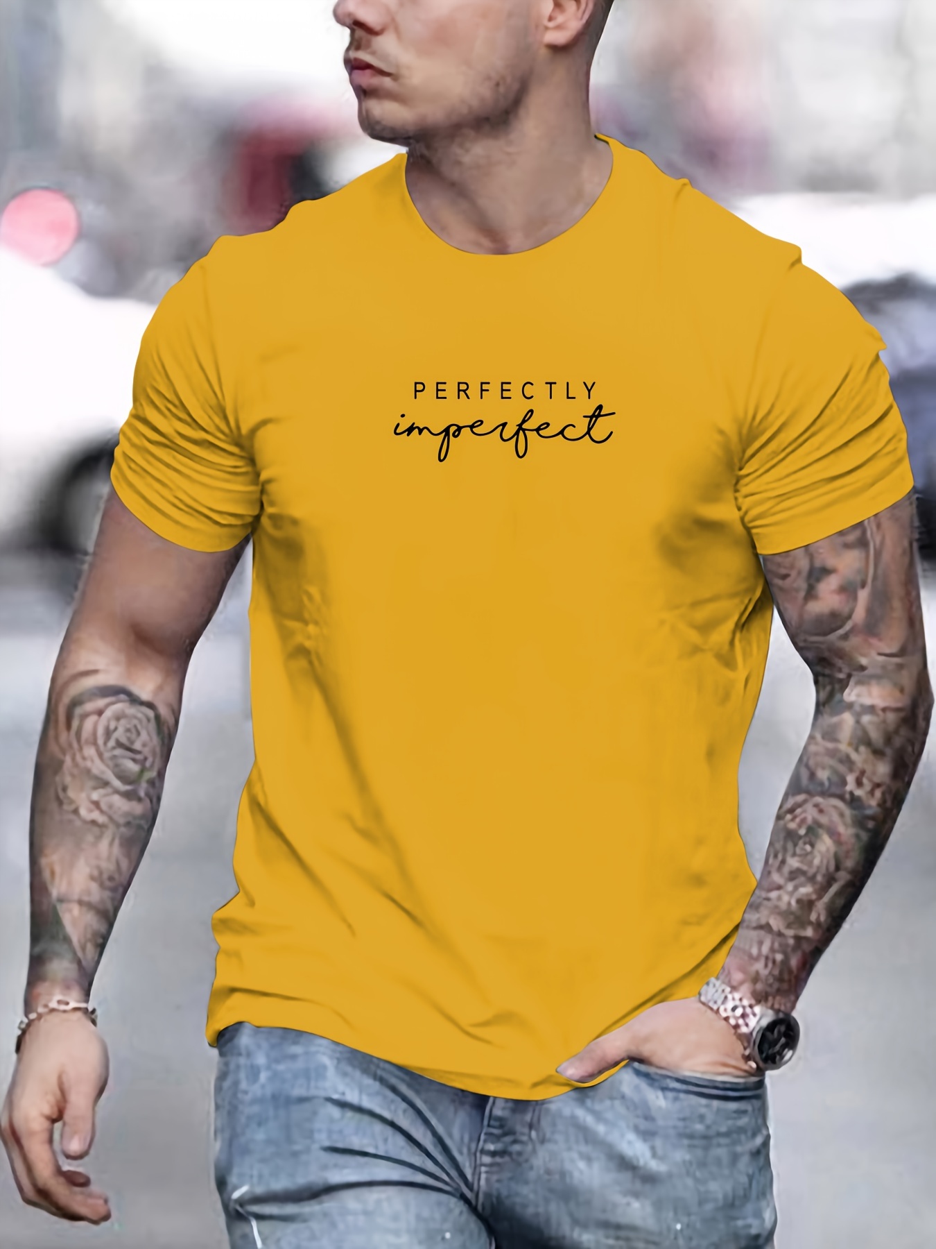 Men'S Print T-Shirt, Short-Sleeved Casual Round-Neck T-Shirt for Summer