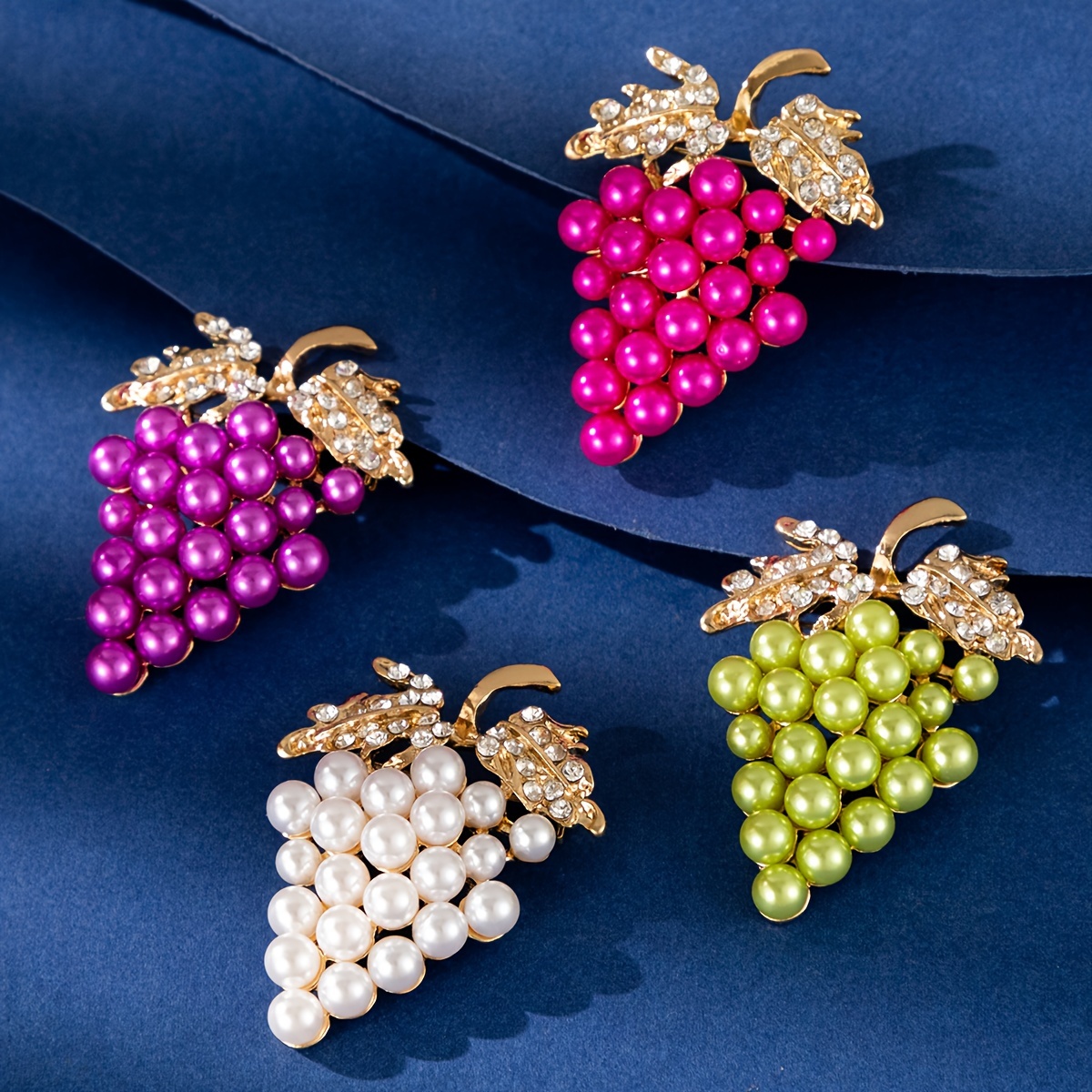 Broche Vintage En Émail Et Strass - Motif Sac - Occasion