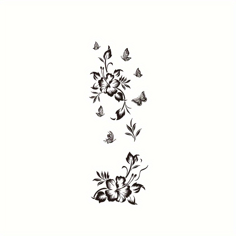 Black Corner Flowers, Vine Wall Stickers, Self-adhesive Decorations For Beautifying Kitchens, Refrigerators, Bedrooms, And Living Rooms