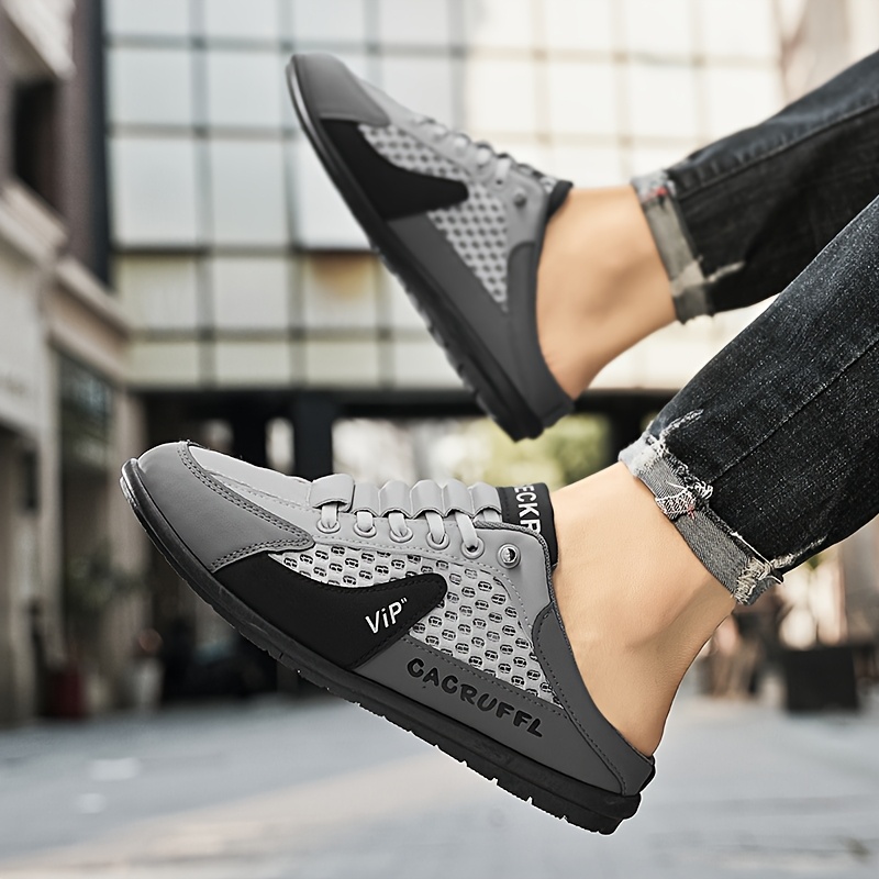 *'S Casual Slip-On Sneakers Navy Blue White, Breathable Mesh Upper,  Comfortable EVA Insole, PVC Sole, Ideal for Summer, Casual Attire, Casual Fo