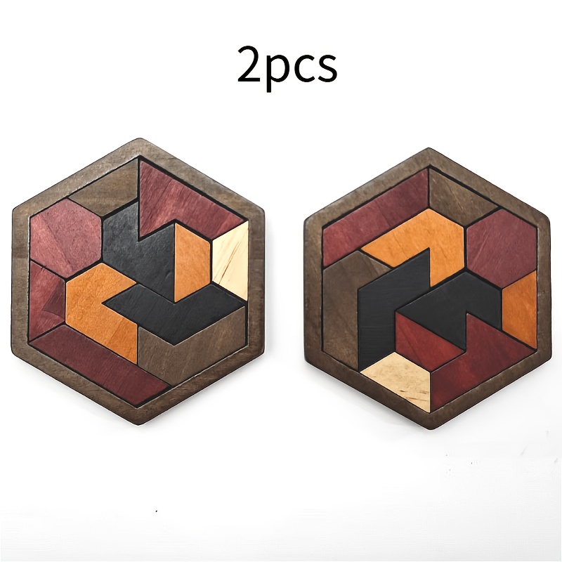 Wood Hexagonal Puzzle Toy | Sorting Stacking & Peg Insert Game